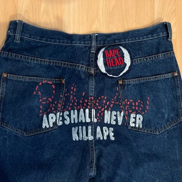 Bape | Jeans | Vintage 200s Bape Bating Ape Shall Never Kill